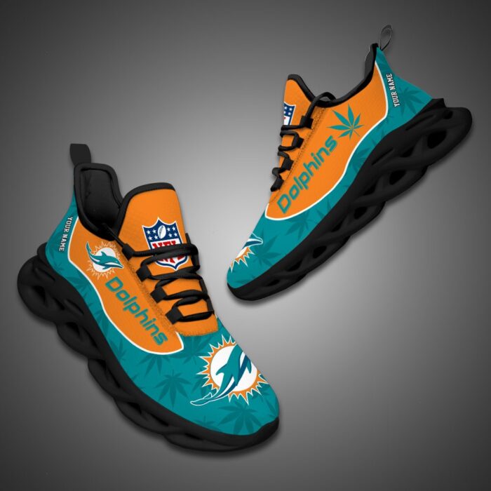 Miami Dolphins Personalized Weed Limited Edition Max Soul Shoes