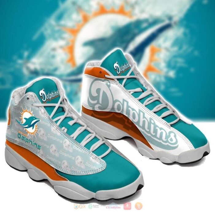 Miami Dolphins Viridian Green White Air Jordan 13 Shoes