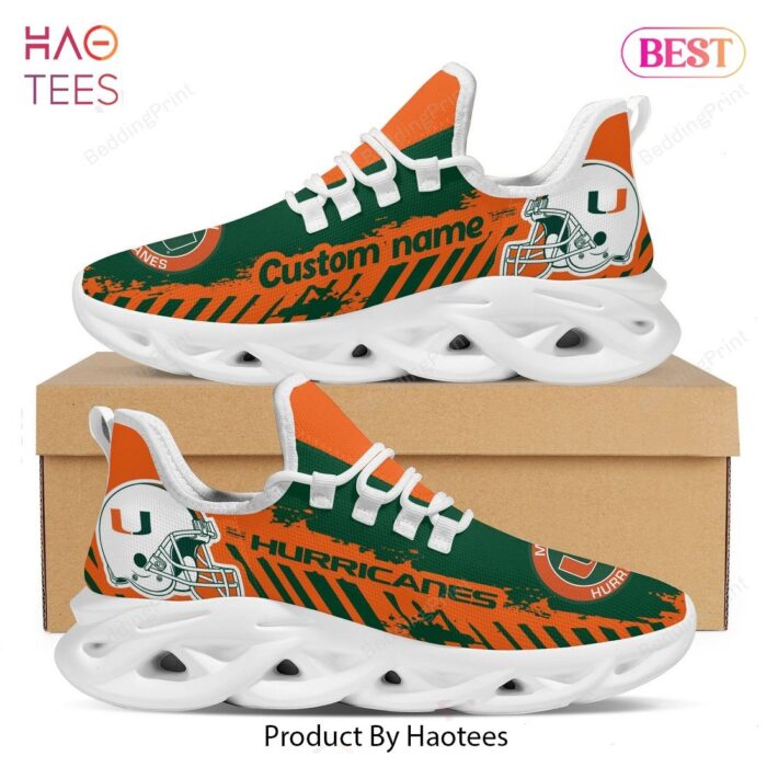 Miami Hurricanes American NCAA Custom Name Max Soul Shoes