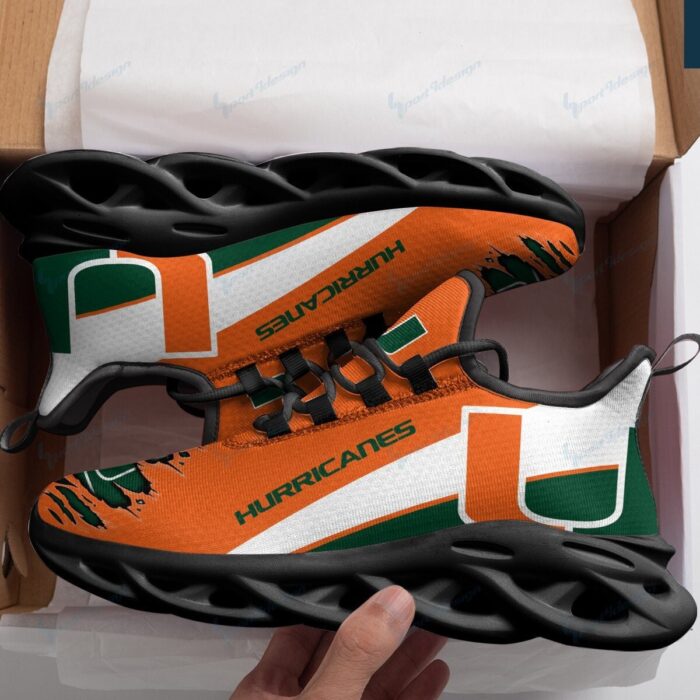 Miami Hurricanes Black Max Soul Shoes