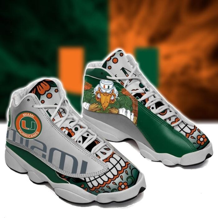 Miami Hurricanes Ncaa Ver 5 Air Jordan 13 Sneaker