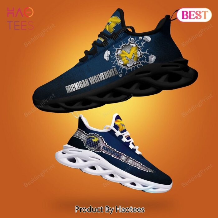 Michigan Wolverines NCAA Blue Black Max Soul Shoes