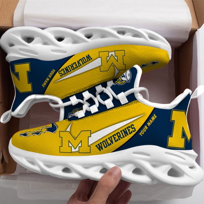 Michigan Wolverines Personalized Luxury NCAA Max Soul Shoes