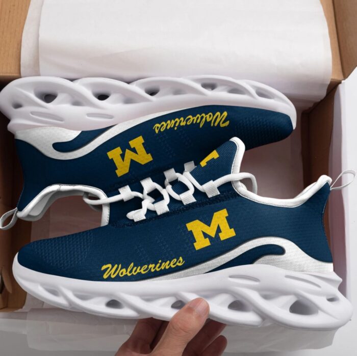 Michigan Wolverines White Max Soul Shoes