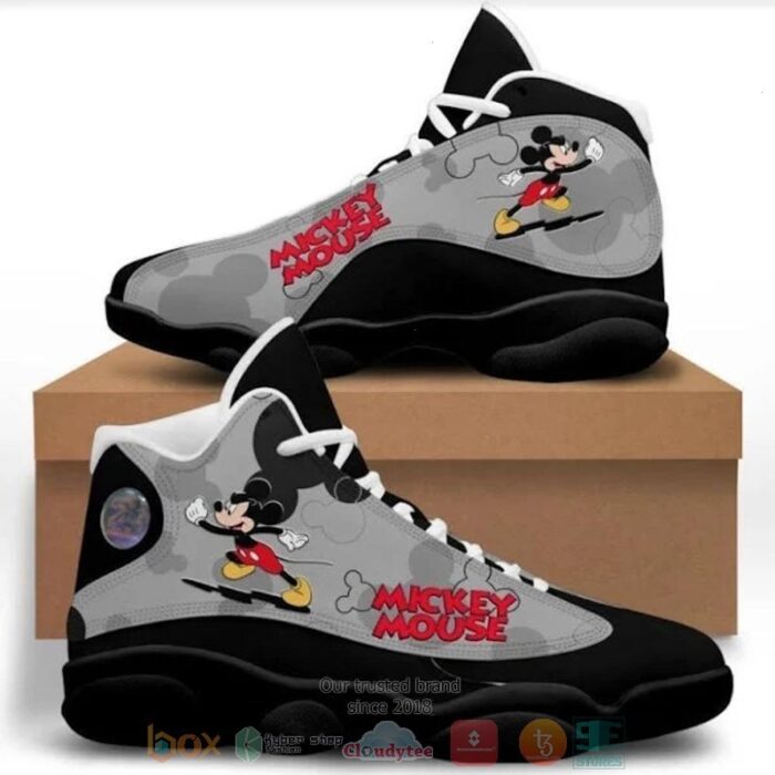 Mickey Mouse Disney Retro Grey Black Air Jordan 13 Shoes