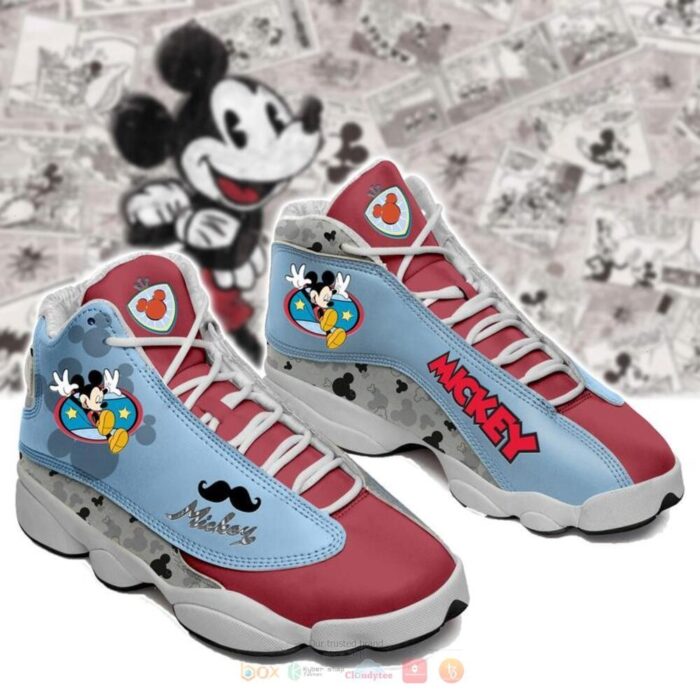 Mickey Mouse Red Blue Air Jordan 13 Shoes