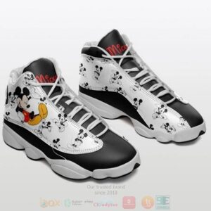 Mickey Mouse White Black Air Jordan 13 Shoes