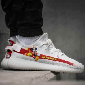 Mickey Red Yeezy Boost Shoes Sport Sneakers Yeezy Shoes