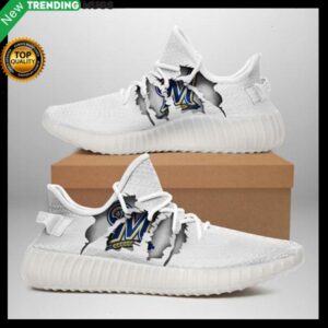 Milwaukee Brewers Ripped White Running Shoes Yeezy Sneaker