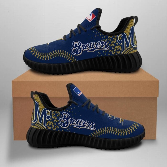 Milwaukee Brewers Unisex Sneakers New Sneakers Custom Shoes Baseball Yeezy Boost