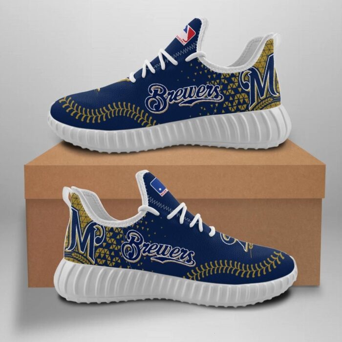 Milwaukee Brewers Unisex Sneakers New Sneakers Custom Shoes Baseball Yeezy Boost