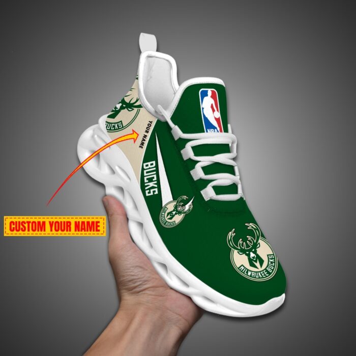 Milwaukee Bucks Personalized NBA Max Soul Shoes