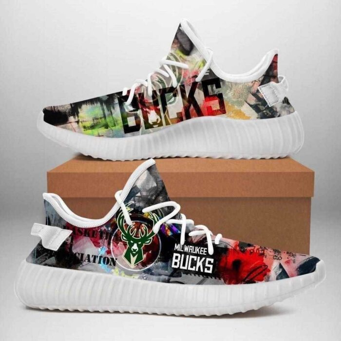 Milwaukee Bucks Yeezy Boost Shoes Sport Sneakers Yeezy Shoes