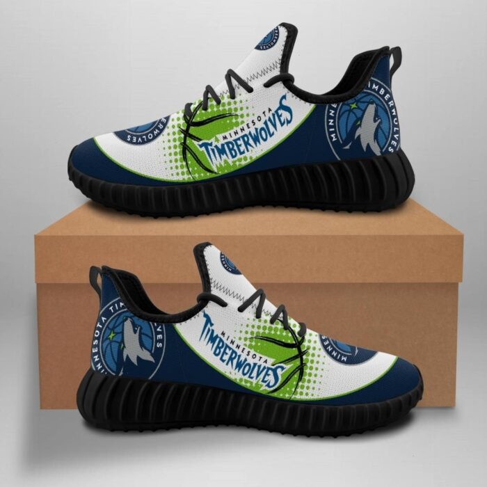 Minnesota Timberwolves Unisex Sneakers New Sneakers Basketball Custom Shoes Minnesota Timberwolves Yeezy Boost