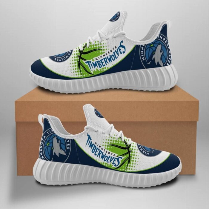 Minnesota Timberwolves Unisex Sneakers New Sneakers Basketball Custom Shoes Minnesota Timberwolves Yeezy Boost