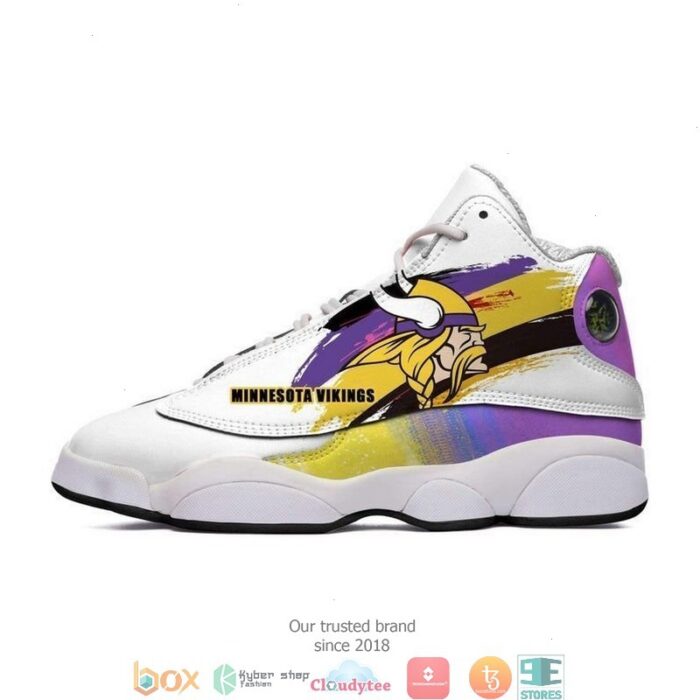 Minnesota Vikings Cartoon Nfl Colorful Air Jordan 13 Sneaker Shoes