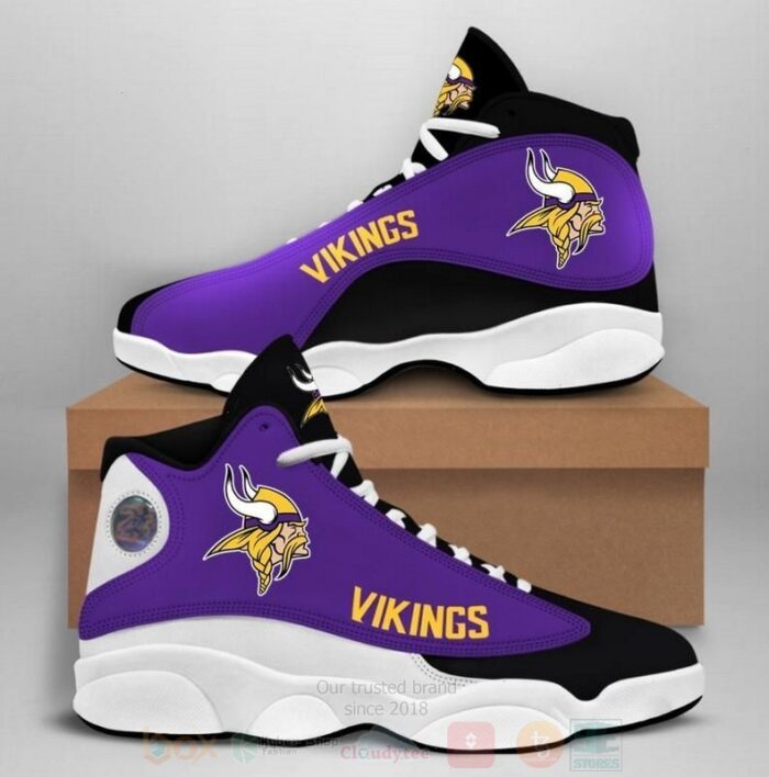 Minnesota Vikings Nfl Air Jordan 13 Shoes 3