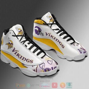 Minnesota Vikings Nfl Logo Football Team Air Jordan 13 Shoes