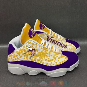 Minnesota Vikings Nfl Skull Team Air Jordan 13 Shoes