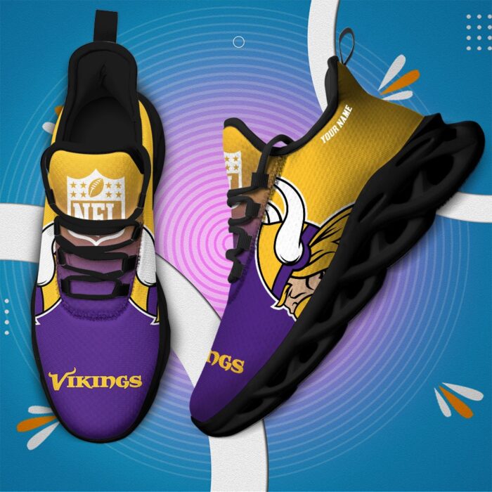 Minnesota Vikings Personalized Custom Name Max Soul Shoes