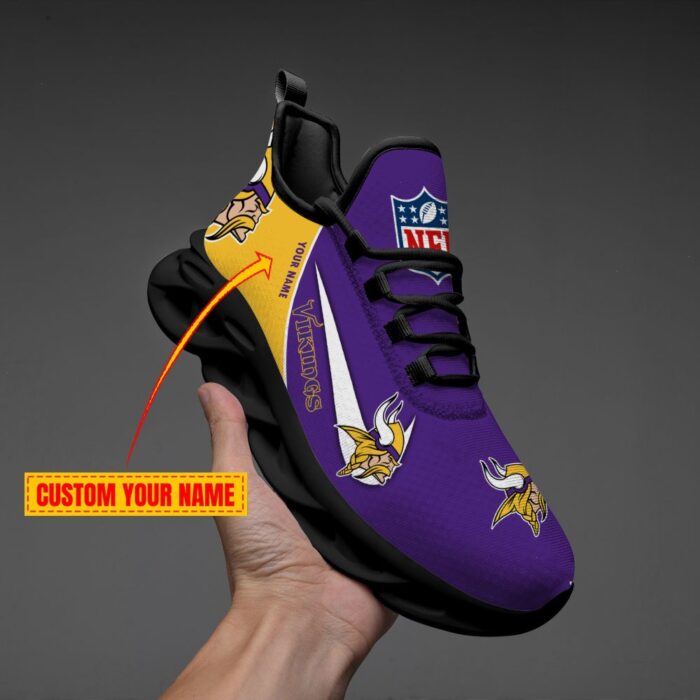 Minnesota Vikings Personalized Luxury NFL Max Soul Shoes 281122