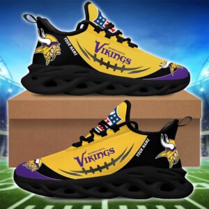 Minnesota Vikings Personalized NFL Max Soul Shoes