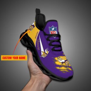 Minnesota Vikings Personalized NFL Max Soul Shoes for Fan