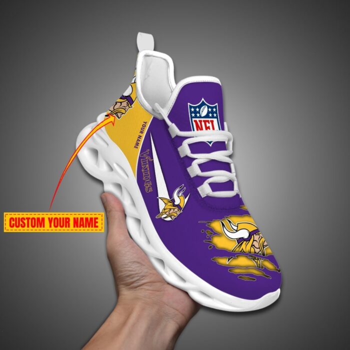 Minnesota Vikings Personalized NFL Max Soul Shoes for Fan