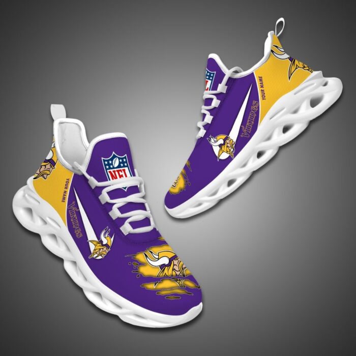 Minnesota Vikings Personalized NFL Max Soul Shoes for Fan