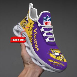 Minnesota Vikings Personalized NFL Max Soul Shoes for NFL Fan