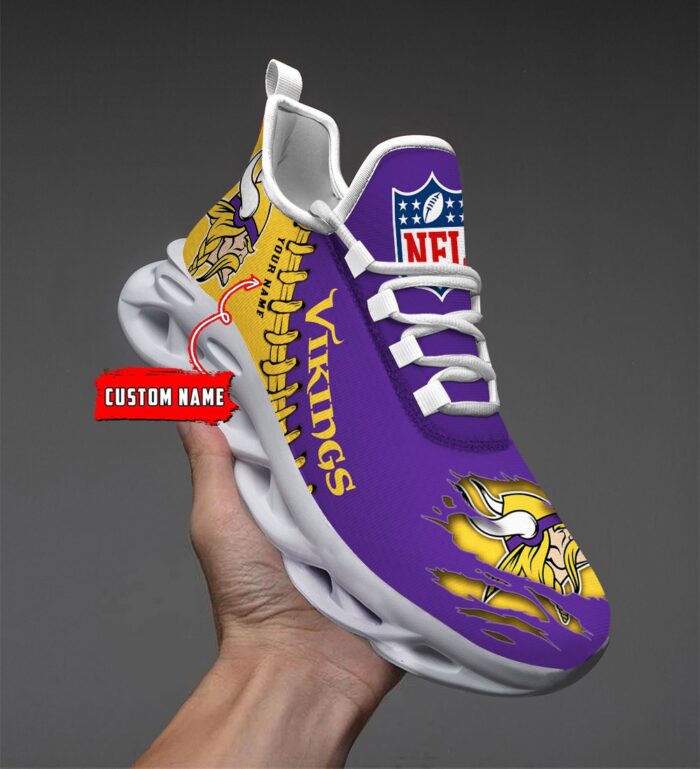 Minnesota Vikings Personalized NFL Max Soul Shoes for NFL Fan