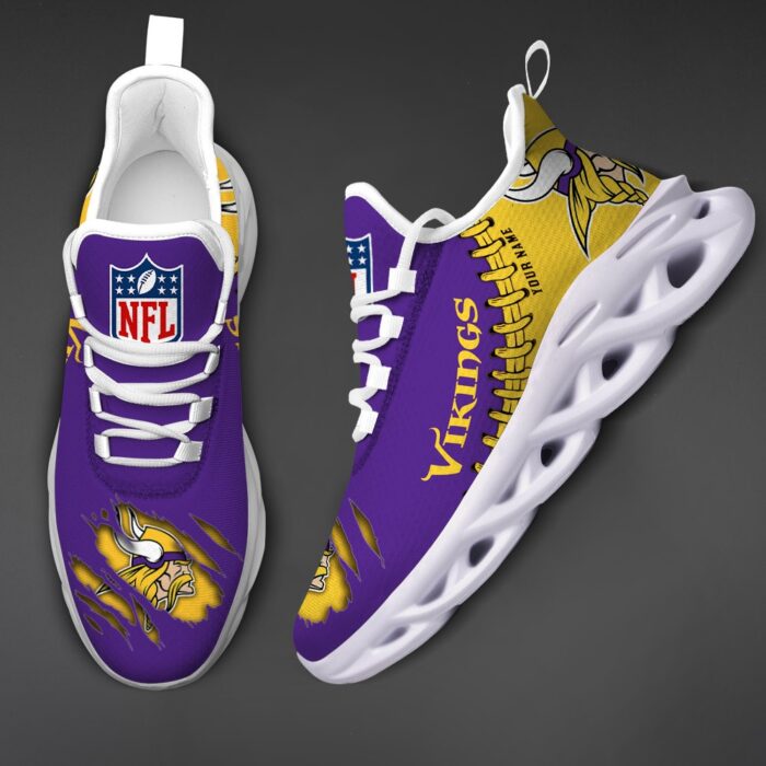 Minnesota Vikings Personalized NFL Max Soul Shoes for NFL Fan