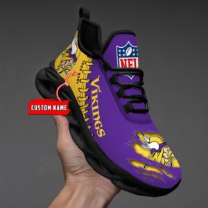 Minnesota Vikings Personalized NFL Max Soul Shoes for NFL Fan