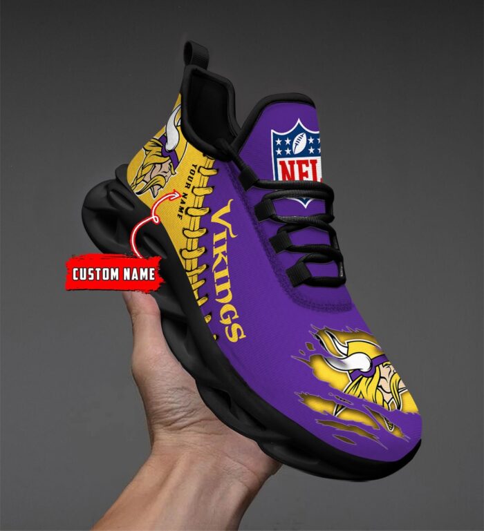 Minnesota Vikings Personalized NFL Max Soul Shoes for NFL Fan