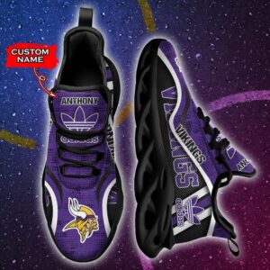 Minnesota Vikings Personalized NFL Max Soul Sneaker Adidas Ver 1