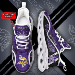 Minnesota Vikings Personalized NFL Max Soul Sneaker Adidas Ver 1