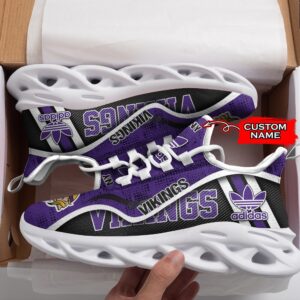 Minnesota Vikings Personalized NFL Max Soul Sneaker Adidas Ver 1