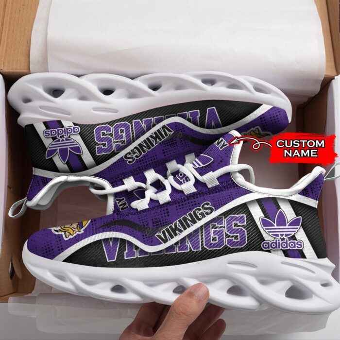 Minnesota Vikings Personalized NFL Max Soul Sneaker Adidas Ver 1