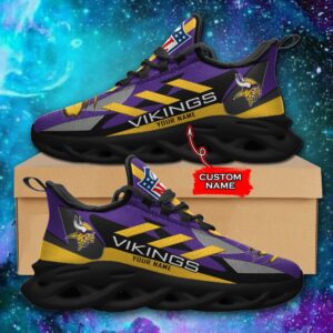 Minnesota Vikings Personalized NFL Max Soul Sneaker Ver 1