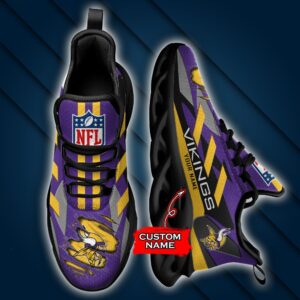 Minnesota Vikings Personalized NFL Max Soul Sneaker Ver 1