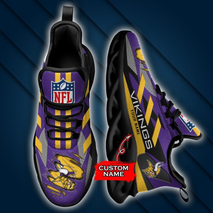 Minnesota Vikings Personalized NFL Max Soul Sneaker Ver 1