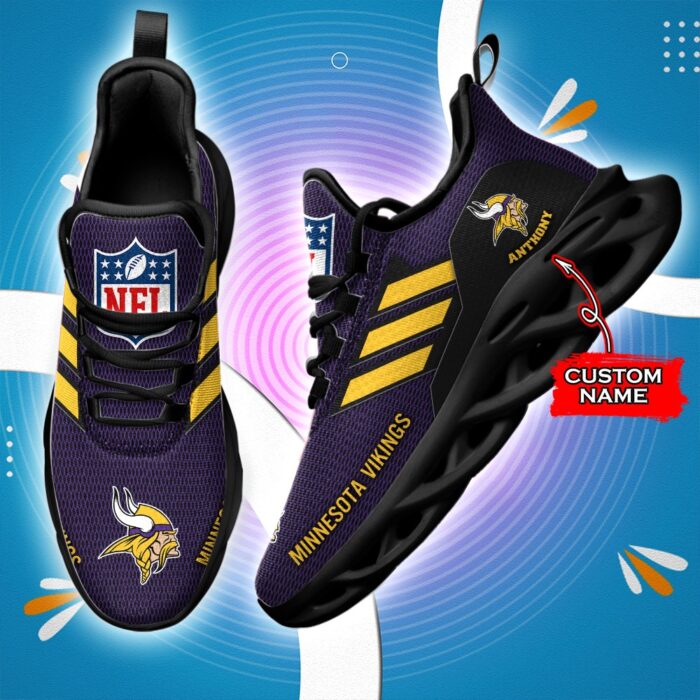 Minnesota Vikings Personalized NFL Max Soul Sneaker for Fans