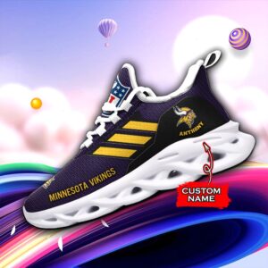 Minnesota Vikings Personalized NFL Max Soul Sneaker for Fans