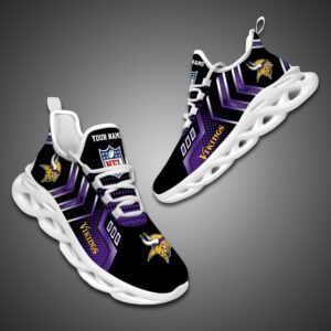 Minnesota Vikings Personalized NFL Metal Style Design Max Soul Shoes