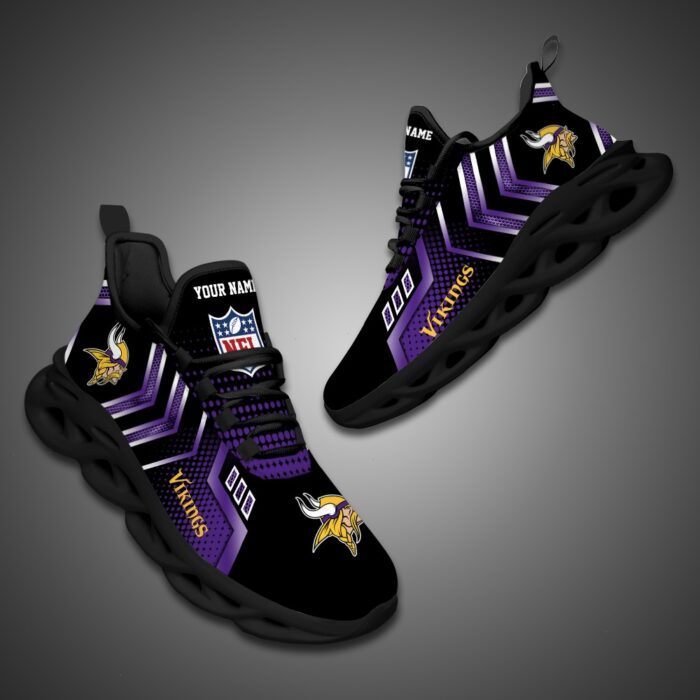 Minnesota Vikings Personalized NFL Metal Style Design Max Soul Shoes