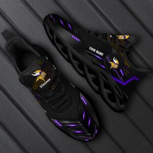 Minnesota Vikings Personalized NFL Sport Black Max Soul Shoes