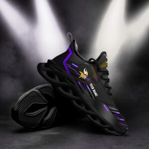 Minnesota Vikings Personalized NFL Sport Black Max Soul Shoes