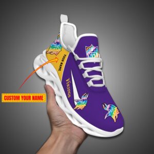 Minnesota Vikings Personalized Pride Month Luxury NFL Max Soul Shoes Ver 2