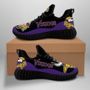 Minnesota Vikings Sneakers Big Logo Yeezy Shoes