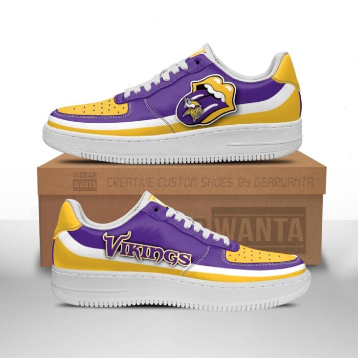 Minnesota Vikings Sneakers Custom Force Shoes Sexy Lips For Fans